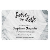 Modern Marble Wedding Save the date Magneet (Horizontaal)