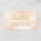 Modern Marble Wine Bartender Sommelier Busine Visitekaartje (Achterkant)