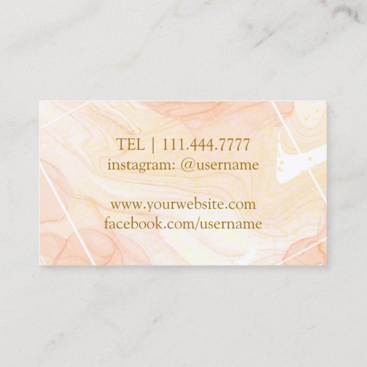 Modern Marble Wine Bartender Sommelier Busine Visitekaartje (Achterkant)