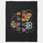 Modern Mardi Gras Fleece Deken (Voorkant)