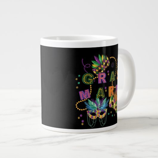 Modern Mardi Gras Grote Koffiekop (Voorkant rechts)