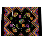 Modern Mardi Gras Large Gift Bag Groot Cadeauzakje (Voorkant)