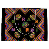Modern Mardi Gras Large Gift Bag Groot Cadeauzakje (Achterkant)