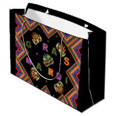 Modern Mardi Gras Large Gift Bag Groot Cadeauzakje (Achterkant Gekanteld)