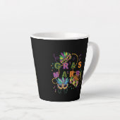 Modern Mardi Gras Latte Mok (Rechterhoek)