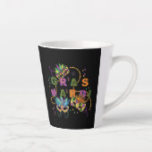 Modern Mardi Gras Latte Mok (Rechts)