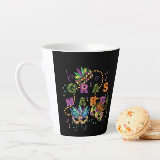 Modern Mardi Gras Latte Mok (In situ)