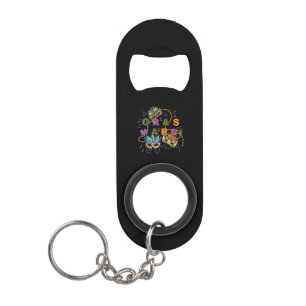 Modern Mardi Gras Mini Flessenopener