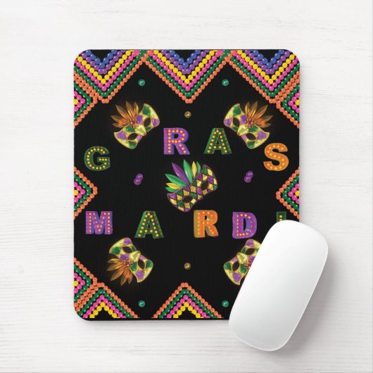 Modern Mardi Gras Muismat (Met muis)