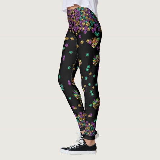 Modern Mardi Gras-patroon Leggings (Links)