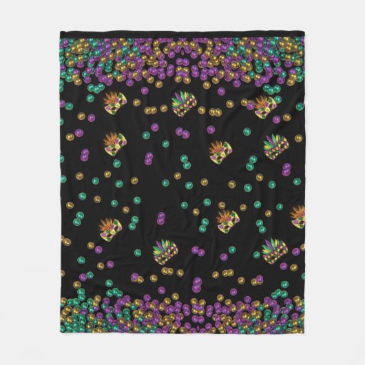 Modern Mardi Gras Pattern Fleece Deken (Voorkant)