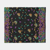 Modern Mardi Gras Pattern Fleece Deken (Voorkant (Horizontaal))