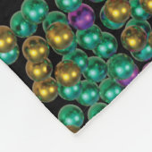 Modern Mardi Gras Pattern Fleece Deken (Hoek)