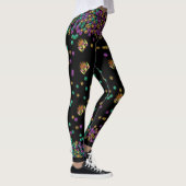 Modern Mardi Gras Pattern Leggings (Rechts)