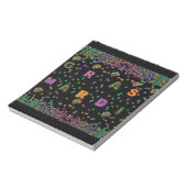 Modern Mardi Gras Pattern Notitieblok (Linkerzijde)