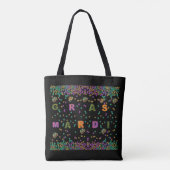 Modern Mardi Gras Pattern Tote Bag (Achterkant)