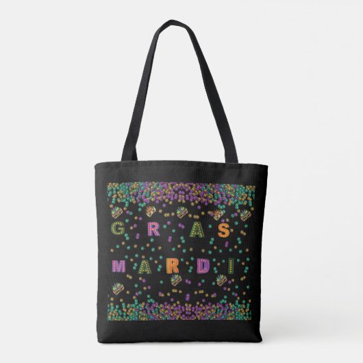Modern Mardi Gras Pattern Tote Bag (Achterkant)