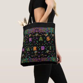 Modern Mardi Gras Pattern Tote Bag
