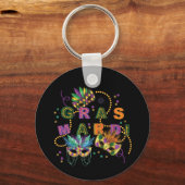 Modern Mardi Gras Sleutelhanger (Voorkant)