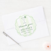 Modern Margaritas Matrimony Bridal Shower Favor Ronde Sticker (Envelop)