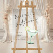 Modern Margs Huwelijkscocktail Vrijgezellenfeest Acryl Bord