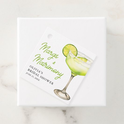 Modern Margs & Matrimony Cocktail Vrijgezellenfees Bedankjes Labels (In situ)
