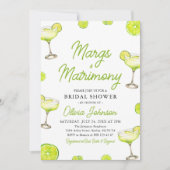 Modern Margs & Matrimony Cocktail Vrijgezellenfees Kaart (Voorkant)