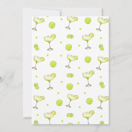 Modern Margs & Matrimony Cocktail Vrijgezellenfees Kaart (Achterkant)