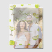 Modern Margs & Matrimony Cocktail Vrijgezellenfees Vellum Uitnodigingen (Offset (Koppel))