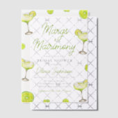 Modern Margs & Matrimony Cocktail Vrijgezellenfees Vellum Uitnodigingen (Offset (Uitnodiging))