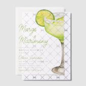 Modern Margs & Matrimony Cocktail Vrijgezellenfees Vellum Uitnodigingen (Offset (Uitnodiging))