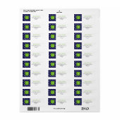 Modern marineblauw ankerspatroon gepersonaliseerd etiket (Full Sheet)