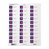 Modern marineblauw ankerspatroon gepersonaliseerd etiket (Full Sheet)
