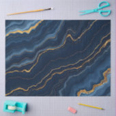 Modern marineblauw marmeren Collectie Tissuepapier (Craft)