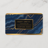 Modern marineblauw marmeren Collectie Visitekaartje (Voorkant)