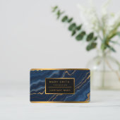 Modern marineblauw marmeren Collectie Visitekaartje (Staand voorkant)