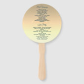 Modern marineblauw trouwprogramma handwaaier (Achterkant)