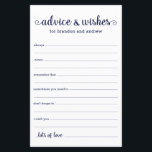 Modern marinestudy Blue LGBTQ Wedding Advice and W<br><div class="desc">Deze eenvoudige, blauw-witte, moderne, minimale, handgeschreven script LGBTQ Advice & Wishes lakens zijn perfect voor je vrijgezellenfeest, repetitief diner of bruiloft voor gasten om het gelukkige paar in te vullen. Mensen zullen graag de herinneringen krijgen - ze maken het zo makkelijk om liefhebbende woorden van advies en welwillendheid achter te...</div>