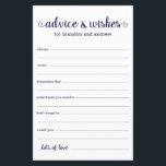 Modern marinestudy Blue LGBTQ Wedding Advice and W<br><div class="desc">Deze eenvoudige, blauw-witte, moderne, minimale, handgeschreven script LGBTQ Advice & Wishes lakens zijn perfect voor je vrijgezellenfeest, repetitief diner of bruiloft voor gasten om het gelukkige paar in te vullen. Mensen zullen graag de herinneringen krijgen - ze maken het zo makkelijk om liefhebbende woorden van advies en welwillendheid achter te...</div>