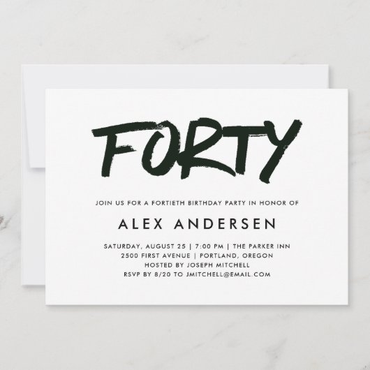 Modern Marker | Zwarte en witte veertigste verjaar Kaart (Voorkant)