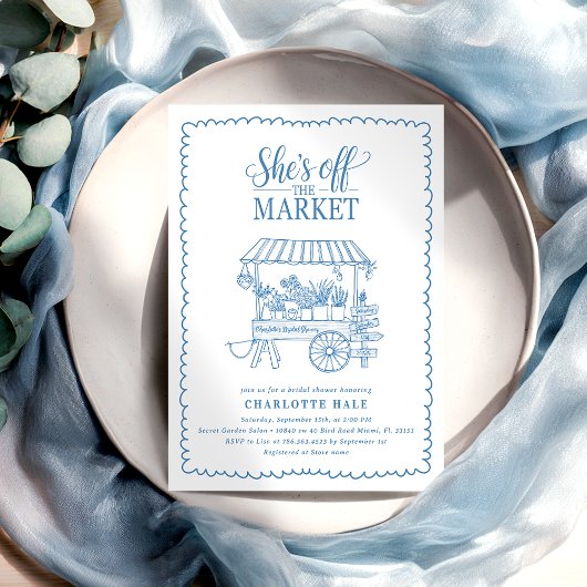 Modern Market Hand Drawn Vrijgezellenfeest Kaart