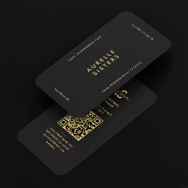 Modern Marketing Monogram Professioneel Zwart Visitekaartje