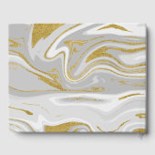 Modern marmer and Gold Wedding Guest Book Gastenboek (Achterkant)