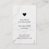 Modern marmer bedrijf dank u voor de bestelling in visitekaartje (Achterkant)