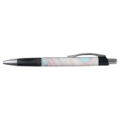 Modern Marmer Blauw Roze Gouden Glitter Pen (Bovenkant)