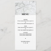 Modern marmer bruiloft menu (Voorkant)