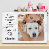 Modern Marmer Custom Photo Dog Pet Memorial Fotoplaat