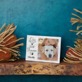Modern Marmer Custom Photo Dog Pet Memorial Fotoplaat (Zijkant)