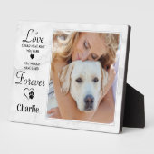 Modern Marmer Custom Photo Dog Pet Memorial Fotoplaat (Zijkant)
