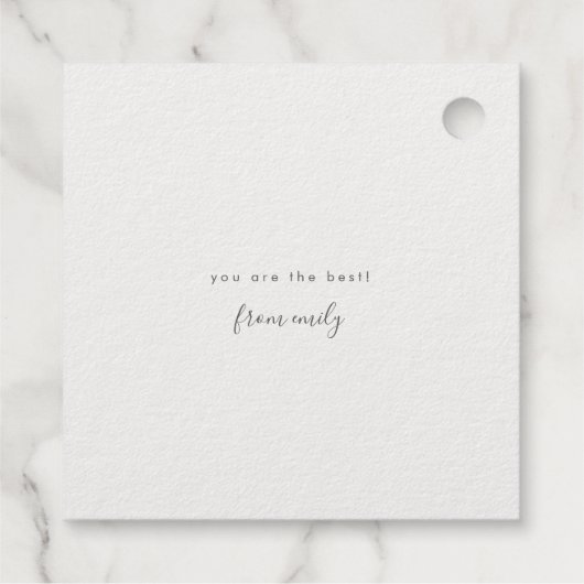 Modern Marmer Echt Goud Folie Bedankjes Labels (Achterkant)